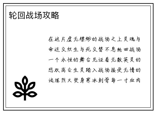 轮回战场攻略